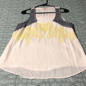 Skies Are Blue Embroidered Tank